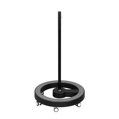 Lumeno rolling tripod 6159 with foot ring in green, grey or black, design version